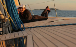 people on a yacht