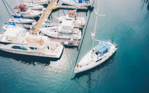 Harbor with yachts