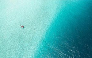 Bareboat sailing in turquoise water
