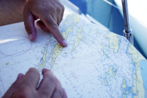 fingers on a map