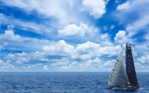 sailing boat and clouds